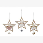 Pom Pom Fairy Hanging Star 20cm Asst