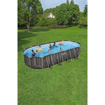 Power Steel 7.32m x 3.66m x 1.32m Oval Pool Set