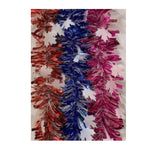 Red-Blue-Pink Tinsel 9cm x 2m