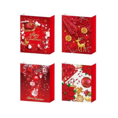 Red Christmas Glitter Gift Bag 40x30x12cm