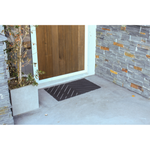 Rubber V Scrape Mat - Black - 75 x 45cm