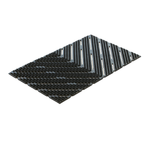 Rubber V Scrape Mat - Black - 75 x 45cm