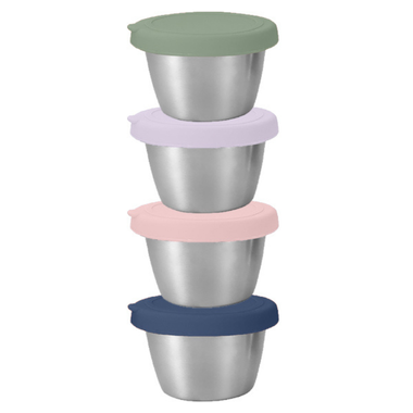 SS Mini Containers with Silicone Lid 50ml 4pc