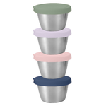 SS Mini Containers with Silicone Lid 50ml 4pc