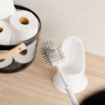 Seymours Round Silicone Toilet Brush with Holder