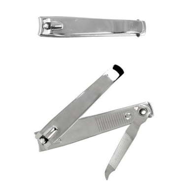 Silver Nail Clipper with File - Large