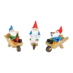 Sitting Gnome in Wheelbarrow