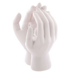 Sleeping Cherub in Hands with LED