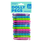 Snazzee Plastic Dolly Pegs 24pk