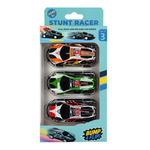Snazzee Pull Back Alloy Jumping Car 3Pk