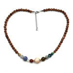Solar System Necklace Goldstone