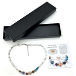 Solar System Necklace Grey Picasso Jasper