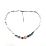 Solar System Necklace Grey Picasso Jasper