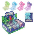 Squeeze Glitter Dinosaur 4 Asst 6cm