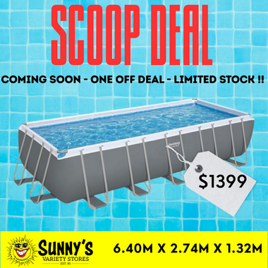 Steel Frame Pool with Sand Filter 6.4m x 2.74m x 1.32m