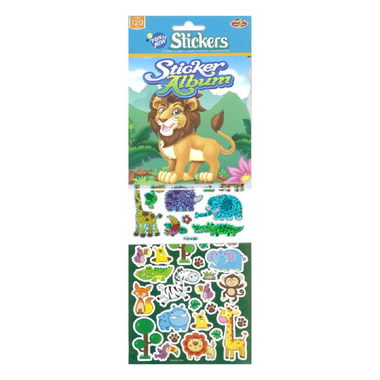 Sticker Album with Wild Animal Stickers