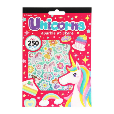 Sticker Pad Sparkly Unicorns 250pc