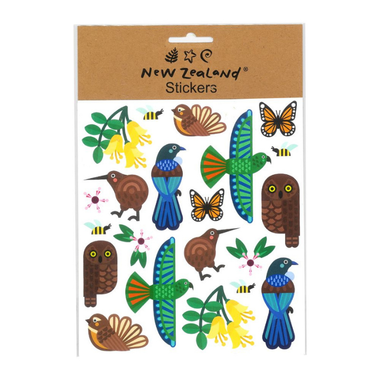 Stickers NZ Birds & Flowers
