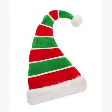 Super Elf Hat Stripey Velvet-Plush