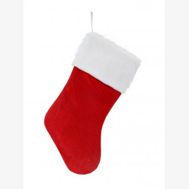 Super Soft Plush-Velet Stocking Red 50cm