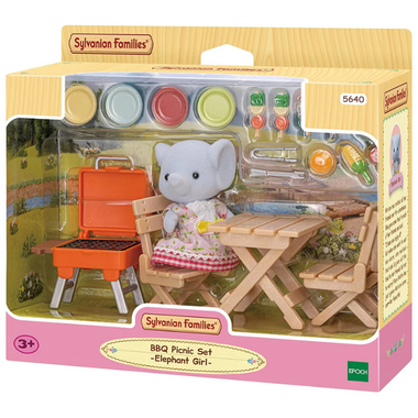 Sylvanian - BBQ Picnic Set Elephant Girl