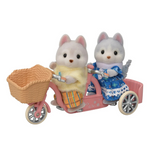 Sylvanian - Tandem Cycling Set - Husky Siblings