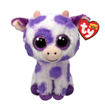 TY Beanie Boos Ethel - Purple Spots Cow