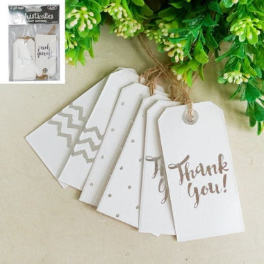 Tags Metallic Silver 12pk