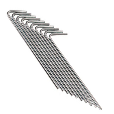 Tent Pegs - Zinc Plated 6.3 x 225mm 10pk