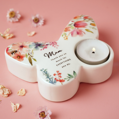 The Cottage Butterfly Tealight Holder - Mum