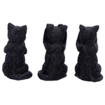 Three Wise Felines 8.5cm