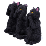 Three Wise Felines 8.5cm