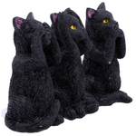 Three Wise Felines 8.5cm
