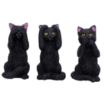 Three Wise Felines 8.5cm