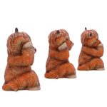 Three Wise Highland Cows 9.6cm