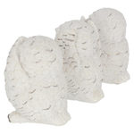 Three Wise Owls 8cm