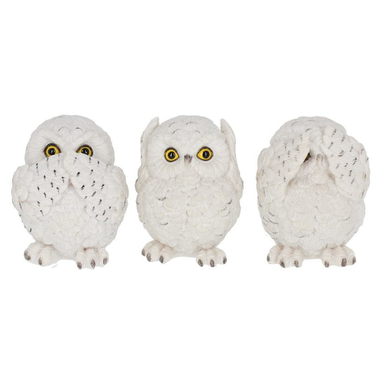 Three Wise Owls 8cm