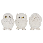 Three Wise Owls 8cm
