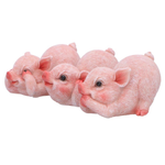 Three Wise Playful Pigs 8.4cm