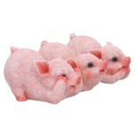 Three Wise Playful Pigs 8.4cm