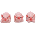 Three Wise Playful Pigs 8.4cm