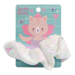 TnT Drop3 Sequin Scrunchie White