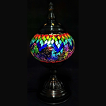 Turkish Mosaic Lamp - Multi Rainbow Half & Half
