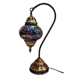 Turkish Lamp Swan Neck - Blue & Purple Mosaic