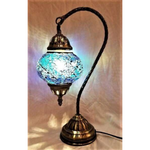 Turkish Lamp Swan Neck - Blue & Purple Mosaic