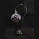Turkish Mosaic Swan Neck Lamp - Multi Coloured Flower Mosaic