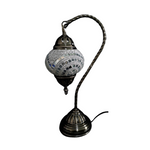 Turkish Lamp Swan Neck - White Mosaic