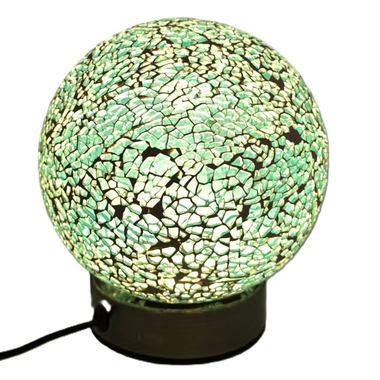 Turkish Mosaic Green Globe USB LED Lamp