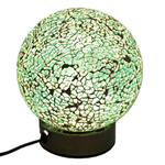 Turkish Mosaic Green Globe USB LED Lamp