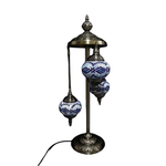 Turkish Mosaic Lamp - 3 Tier Blue-Yellow-White Diamond Mosaic
